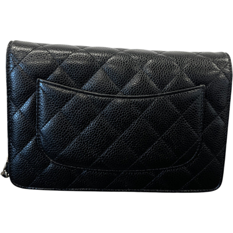 Women's Wallet On Chain Caviar Woc Bag Black