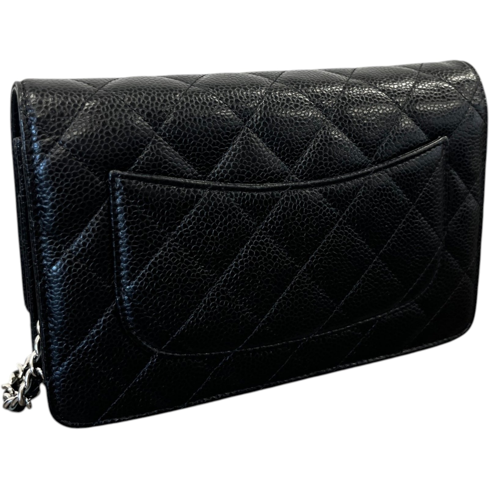 Women's Wallet On Chain Caviar Woc Bag Black - Photo 8