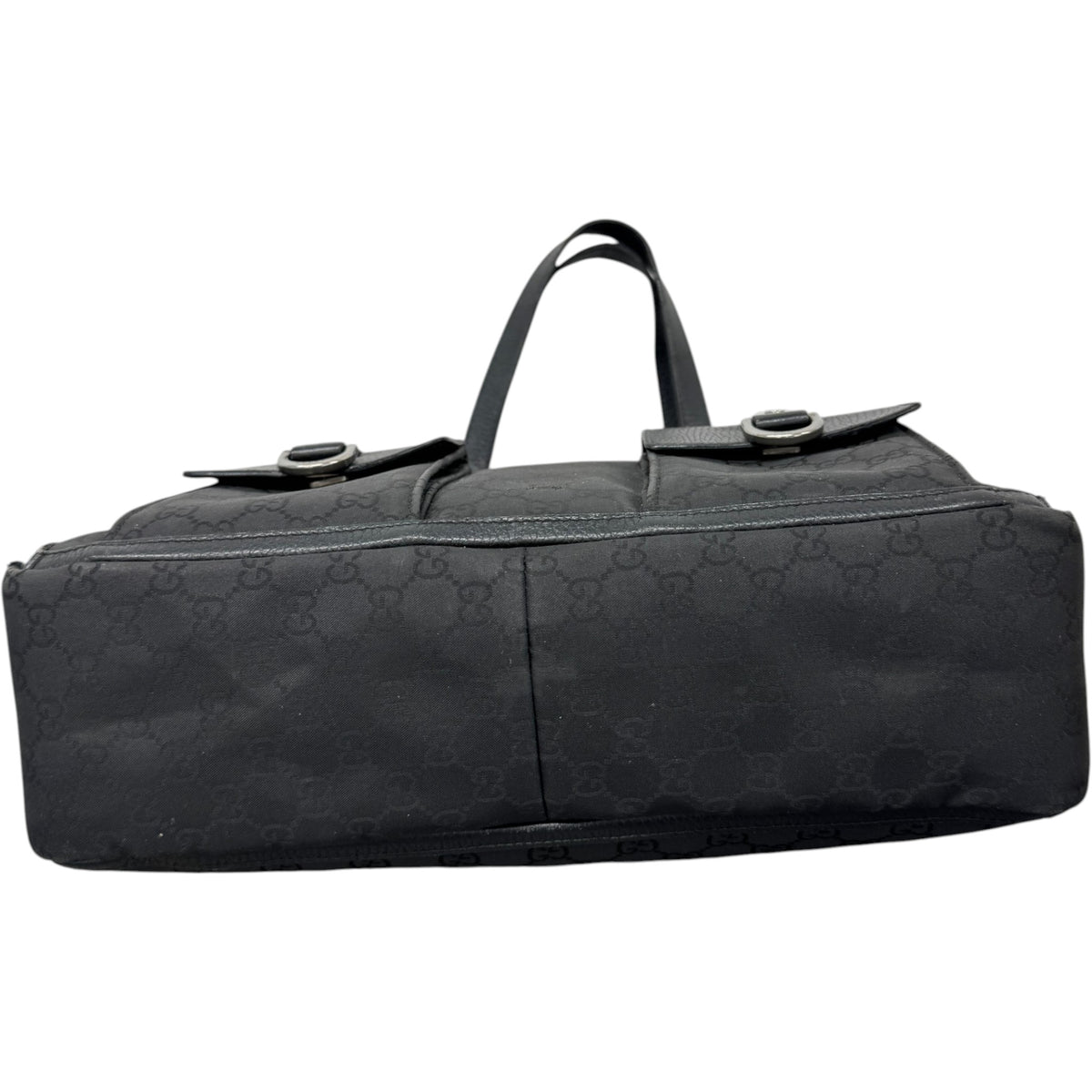 Women's GG Nylon Abbey Handbag Black - Photo 9