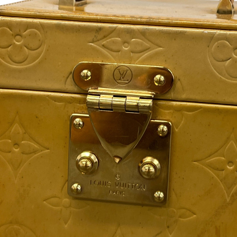 Women's Monogram Vernis Bleecker Box Bag Gold