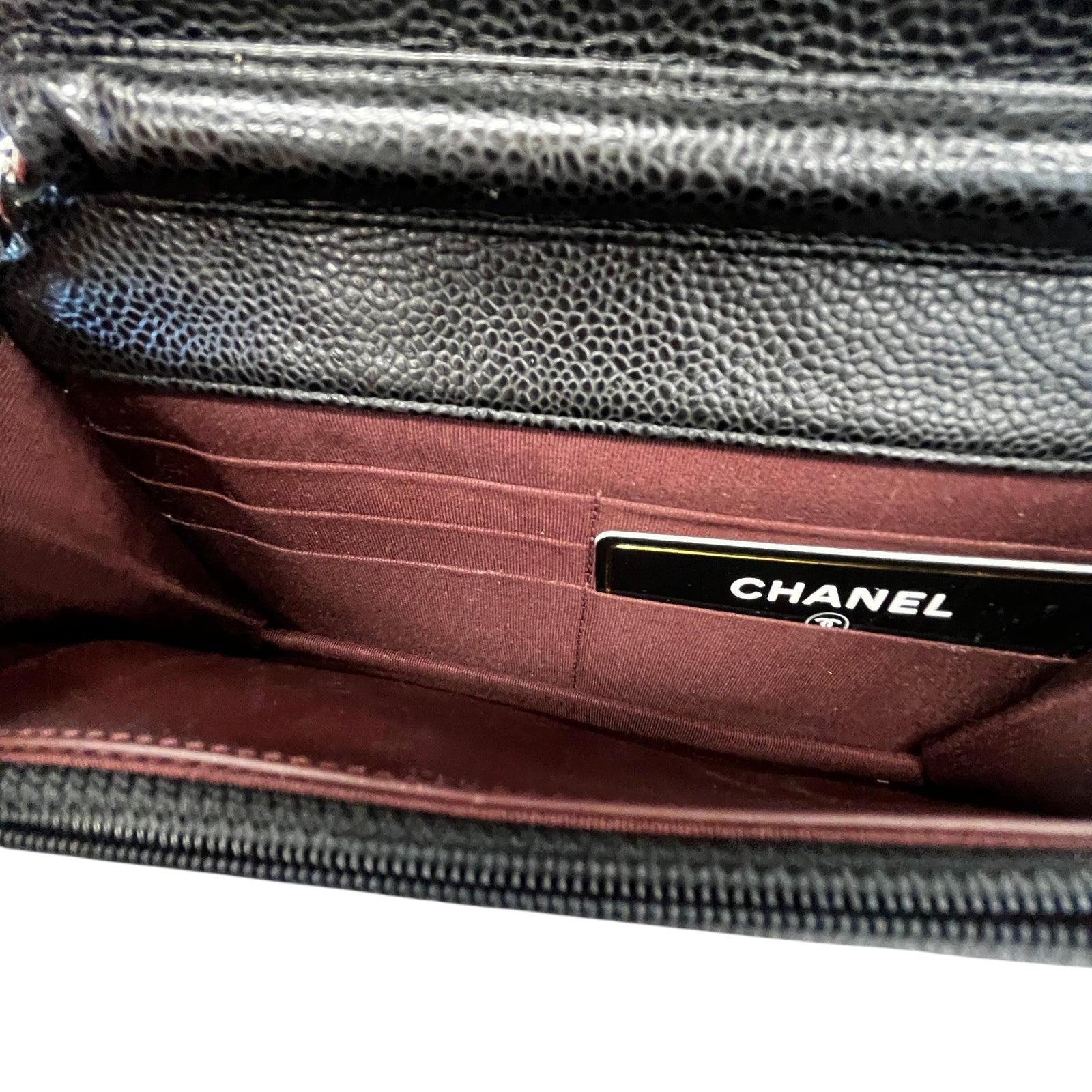 Women's Wallet On Chain Caviar Woc Bag Black - Photo 11