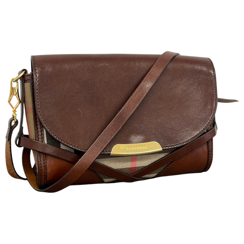 Women's Bridle House Check Abbott Crossbody Bag Brown