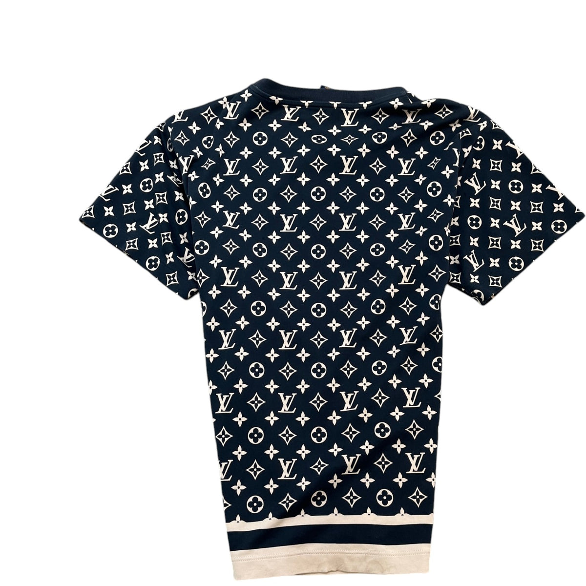 Women's Monogram Chain Accent T-Shirt Navy Size S / UK 8 - Photo 2