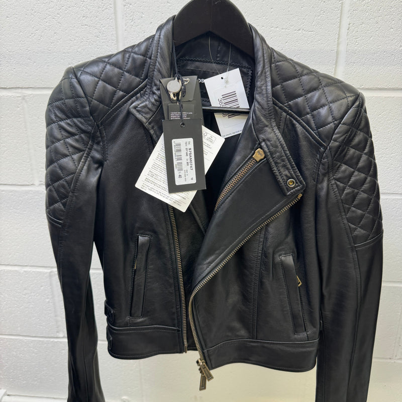Women's Biker Jacket Black Size XS