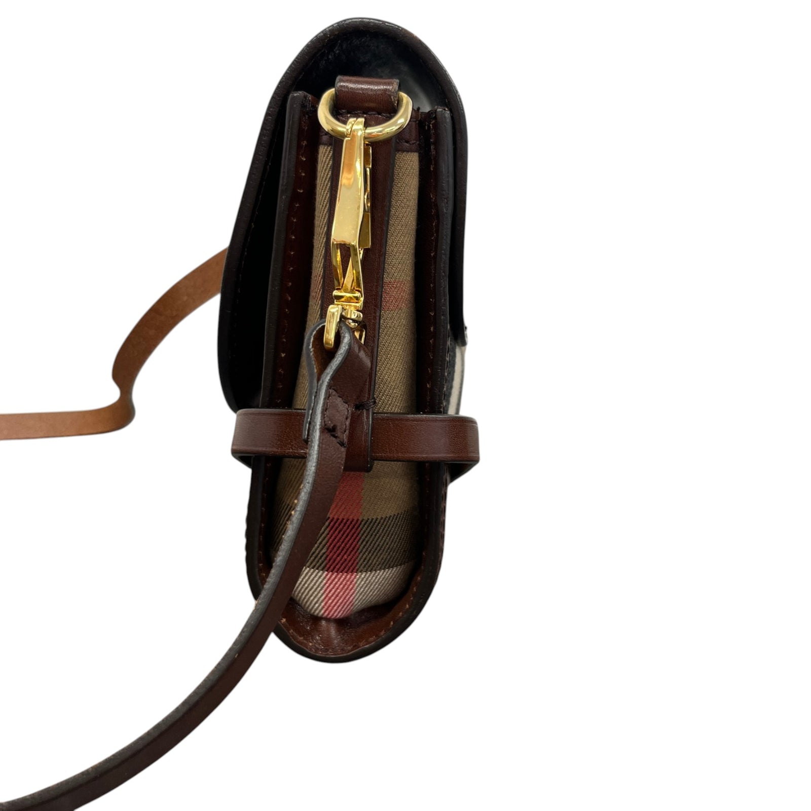 Women's Bridle House Check Abbott Crossbody Bag Brown - Photo 7