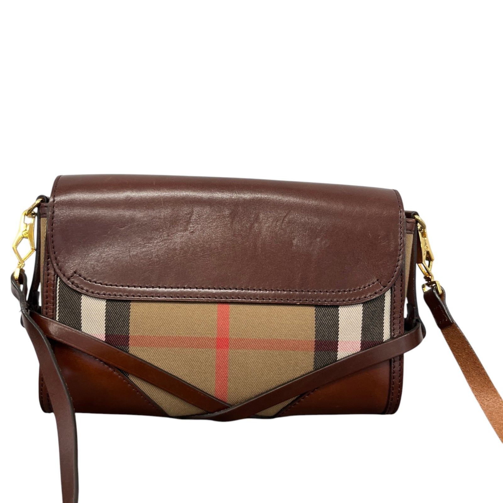 Women's Bridle House Check Abbott Crossbody Bag Brown - Photo 3