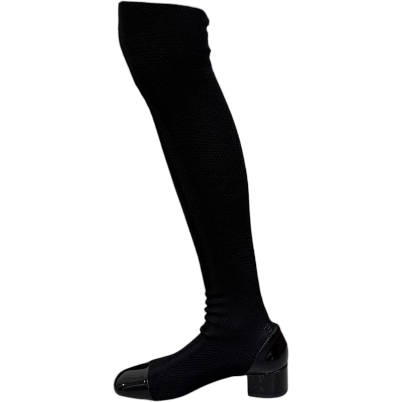 Women's Over The Knee Sock Boots Black Size UK 7 / EU 40
