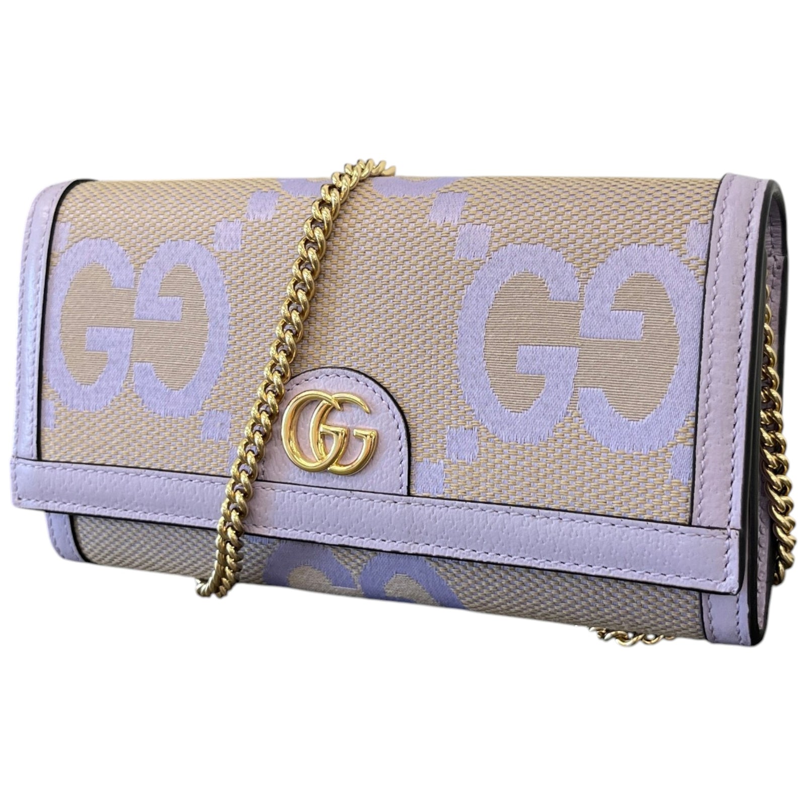 Women's Ophidia Jumbo GG Wallet on Chain Bag Purple - Photo 5