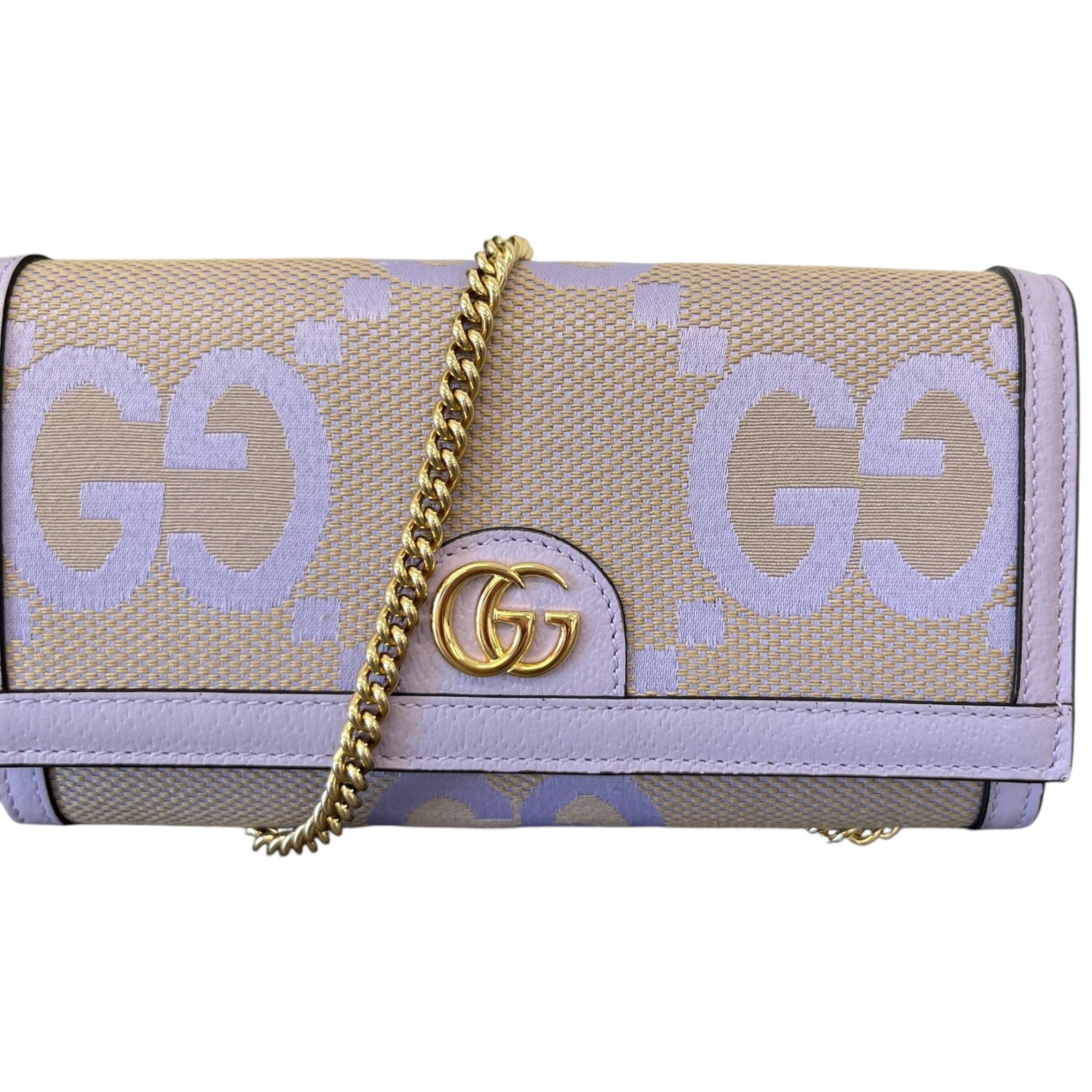 Women's Ophidia Jumbo GG Wallet on Chain Bag Purple - Photo 10