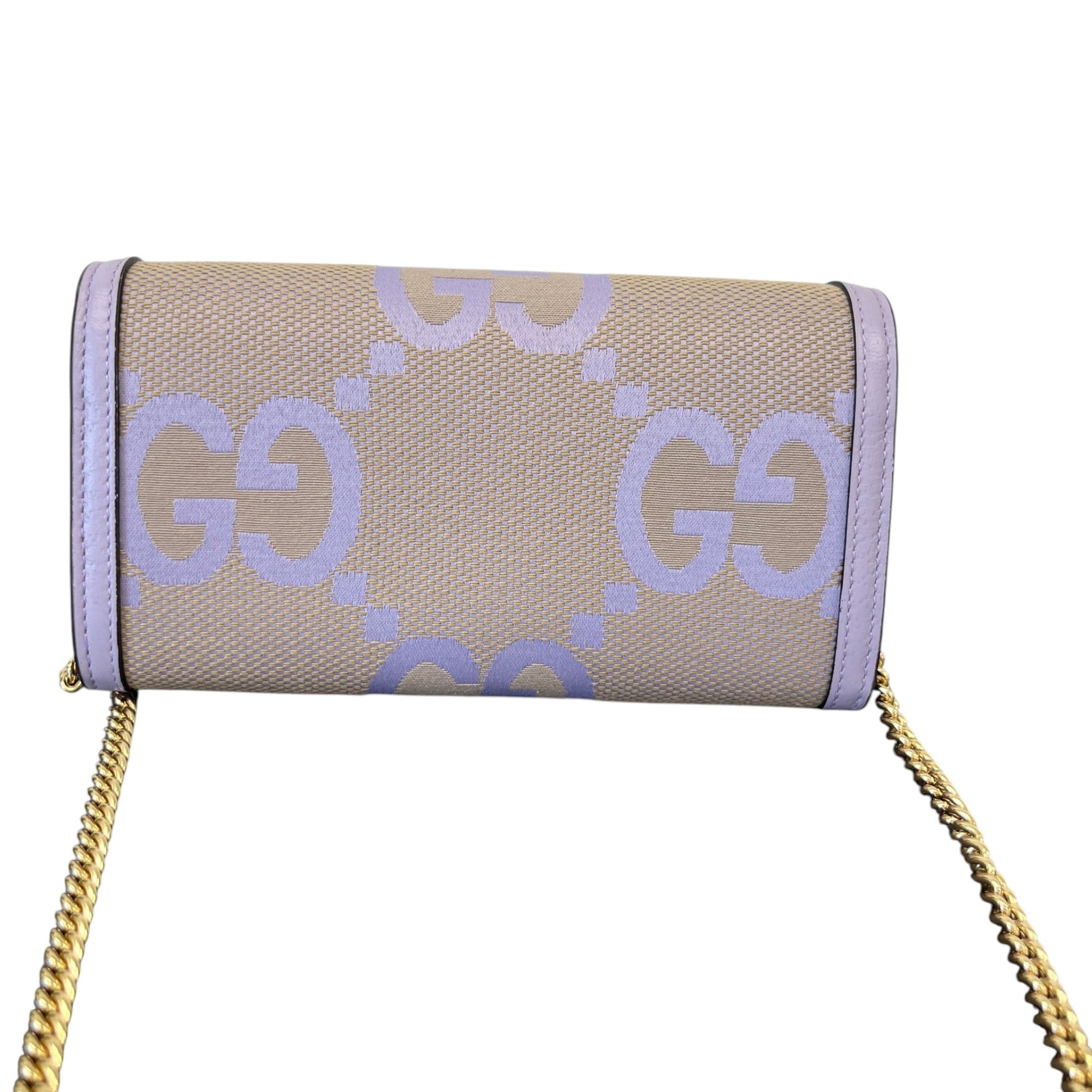 Women's Ophidia Jumbo GG Wallet on Chain Bag Purple - Photo 3