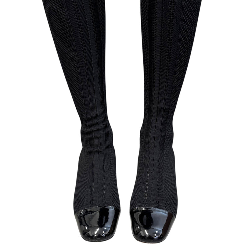Women's Over The Knee Sock Boots Black Size UK 7 / EU 40