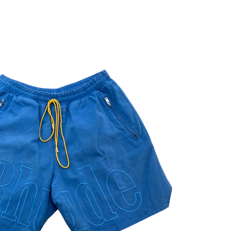 Men's Tonal Logo Shorts Blue Size XL / W36