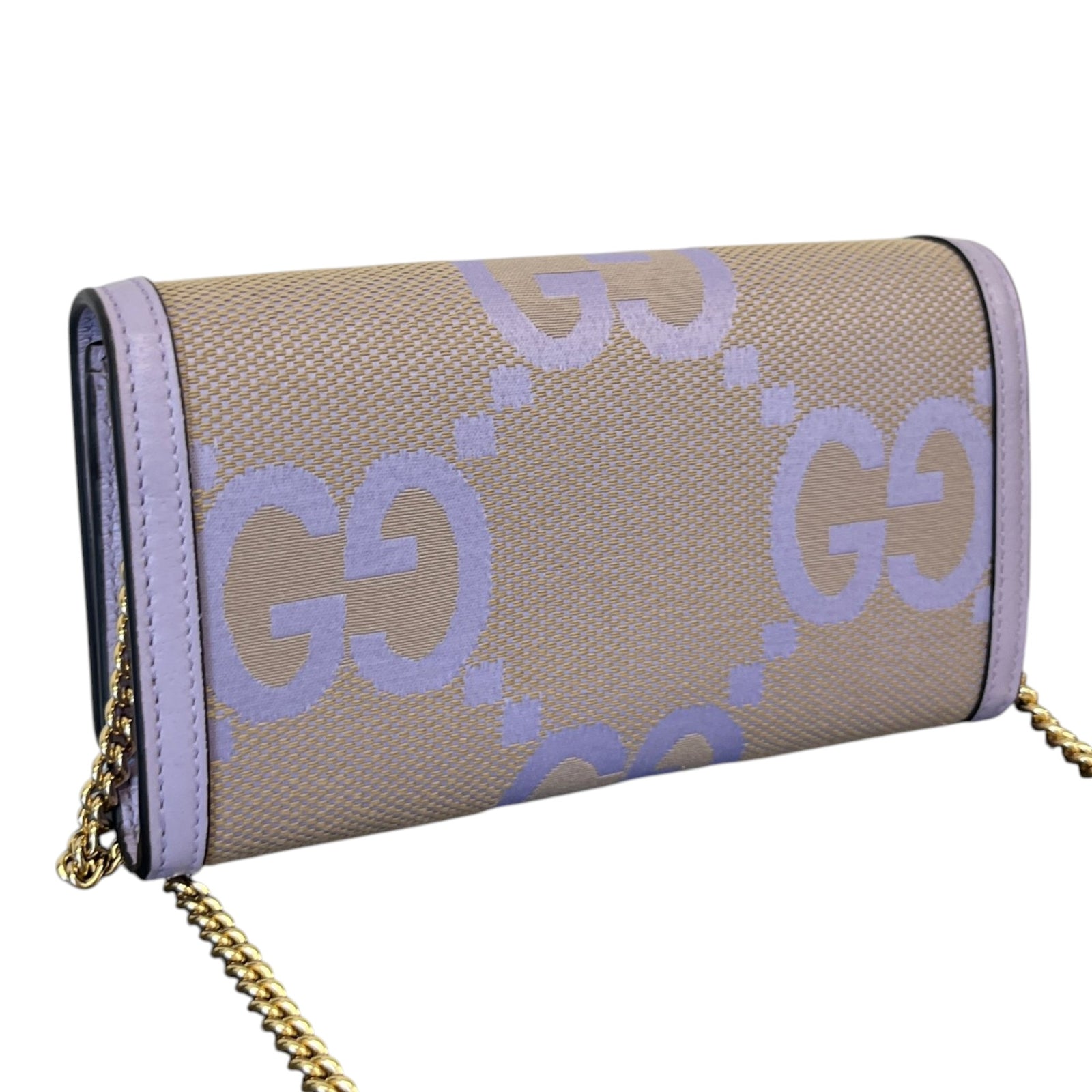 Women's Ophidia Jumbo GG Wallet on Chain Bag Purple - Photo 8