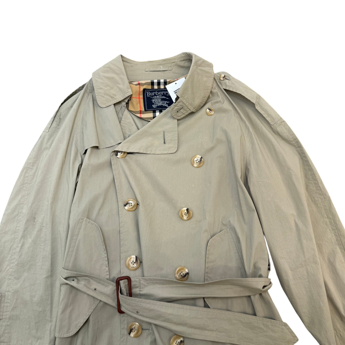 Men's Trench Coat Jacket Green Size L - Photo 3