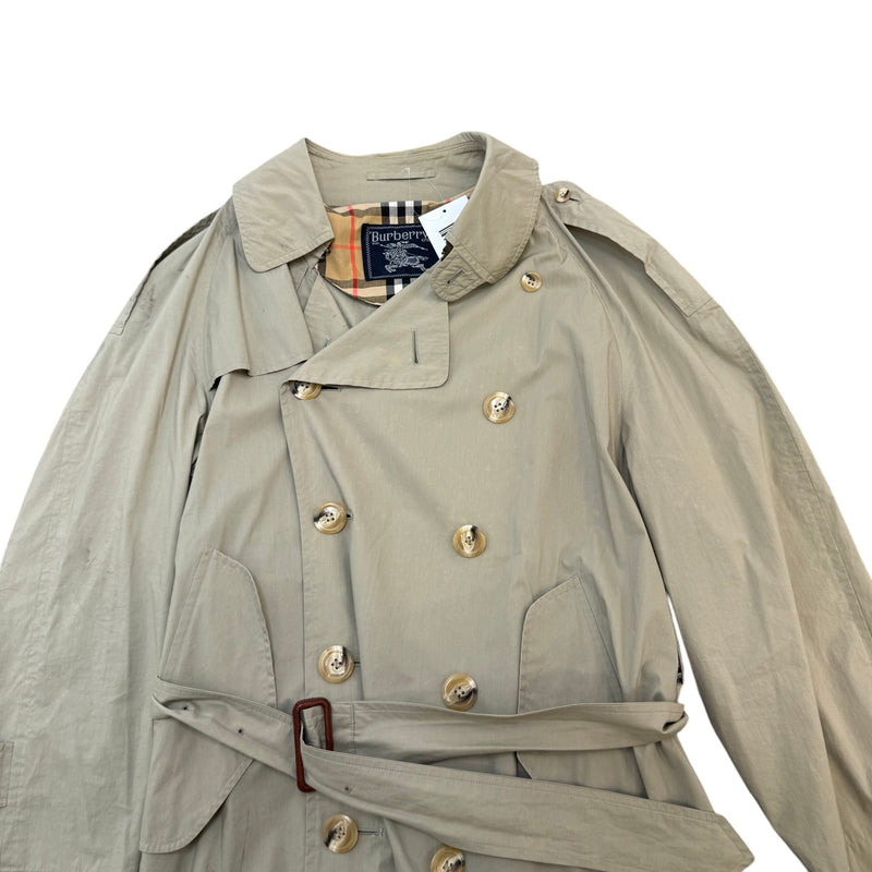 Men's Trench Coat Jacket Green Size L