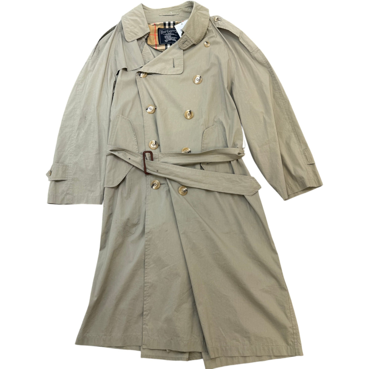 Men's Trench Coat Jacket Green Size L - Photo 1