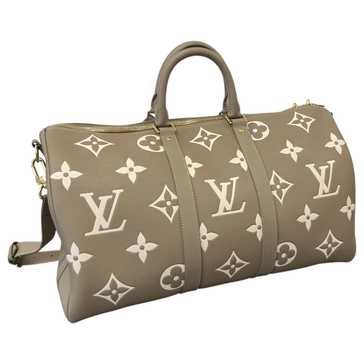 Women's Empreinte Leather Keepall Bandoulière 45 Travel Bag Green - Photo 8