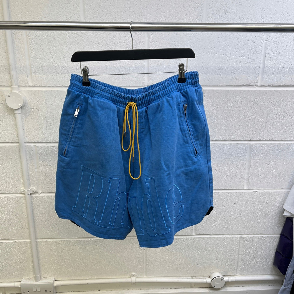 Men's Tonal Logo Shorts Blue Size XL / W36 - Photo 8