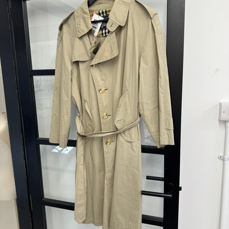 Men's Trench Coat Jacket Green Size L