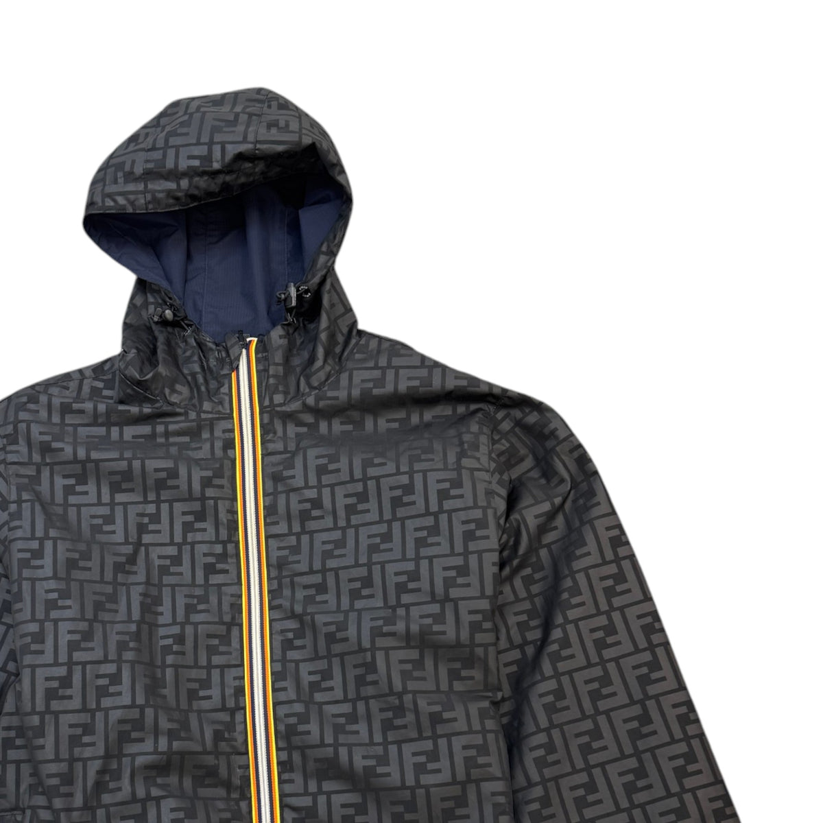 Men's X K-Way Reversible Windbreaker Black Size S - Photo 6
