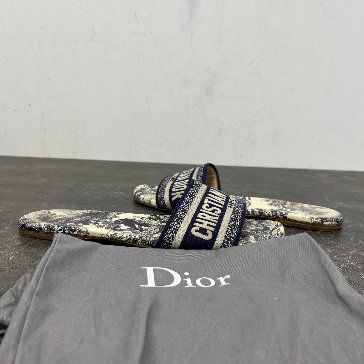 Women's Dway Slides Navy Size UK 7 / EU 40 - Photo 11
