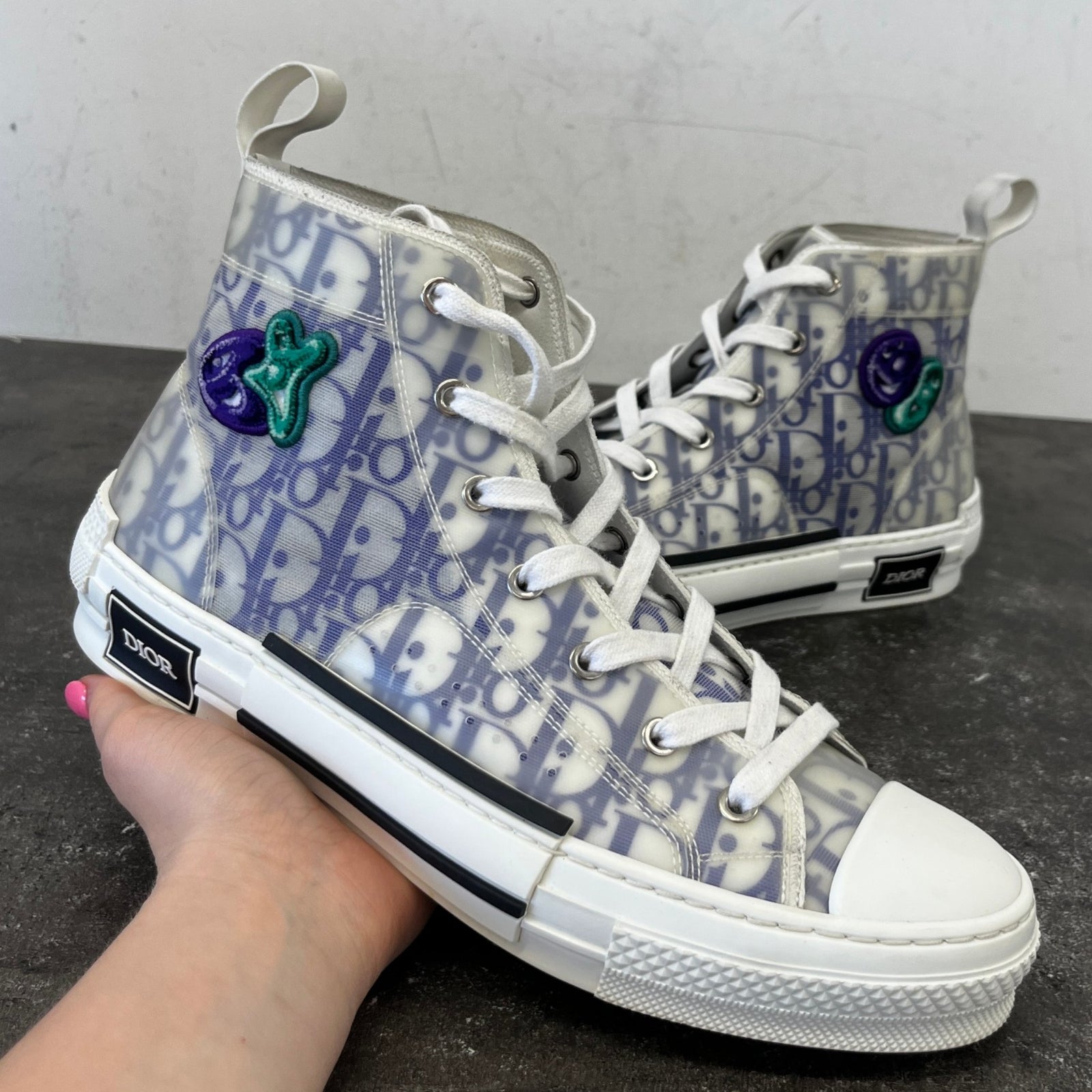 Men's Kenny Scharf X B23 High Trainers Purple Size EU 42.5 / UK 8.5 - Photo 12