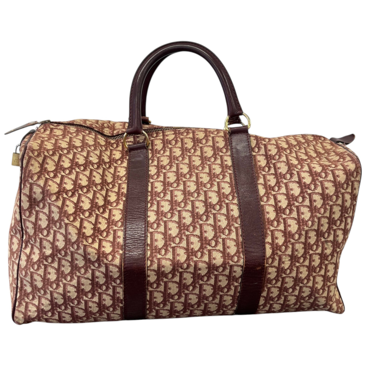 Women's Oblique Boston Travel Bag Burgundy - Photo 1