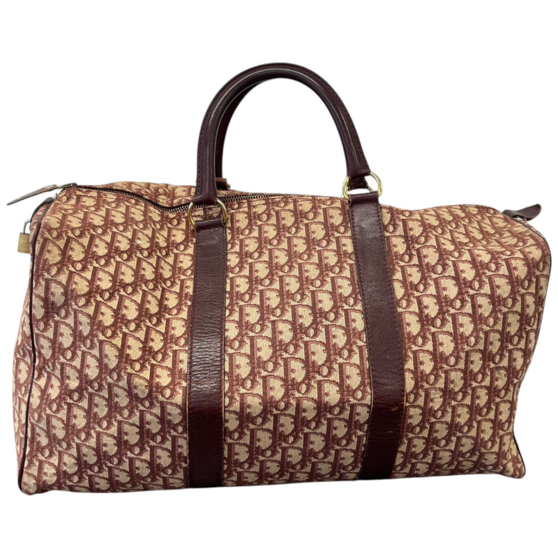 Women's Oblique Boston Travel Bag Burgundy
