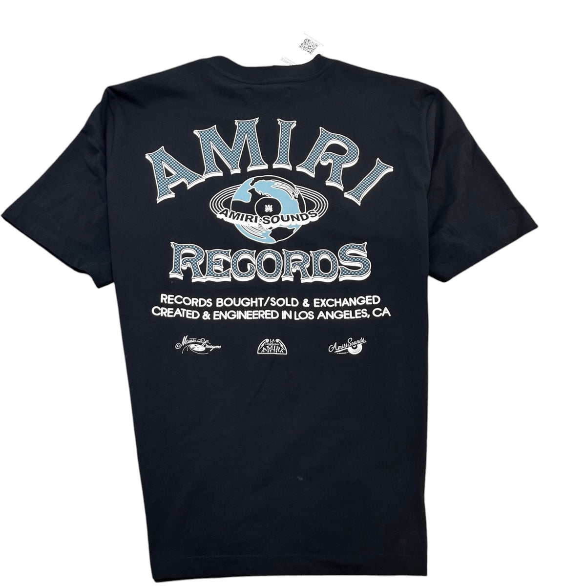 Men's Global Records T-Shirt Black Size XXS - Photo 2