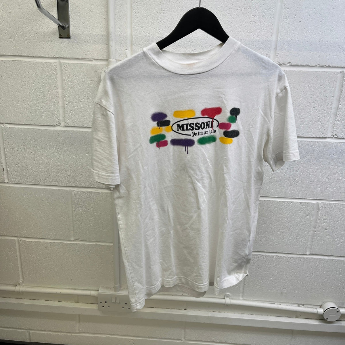 Men's X Missoni Sport Logo T-Shirt White Size S - Photo 7