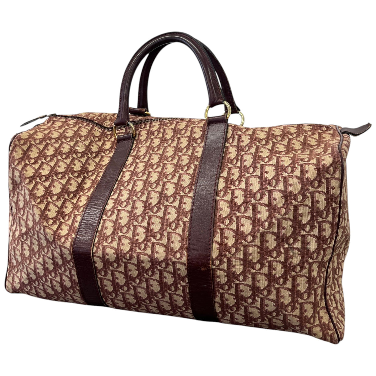 Women's Oblique Boston Travel Bag Burgundy - Photo 4