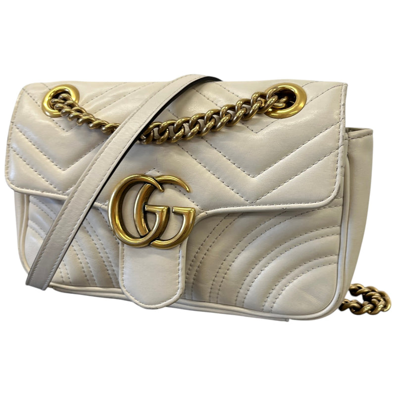 Women's Small Gg Marmont Crossbody Bag Cream