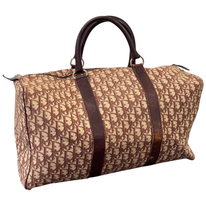 Women's Oblique Boston Travel Bag Burgundy