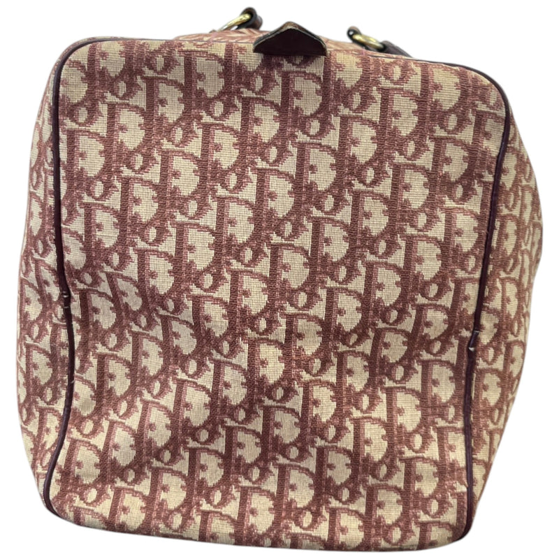 Women's Oblique Boston Travel Bag Burgundy