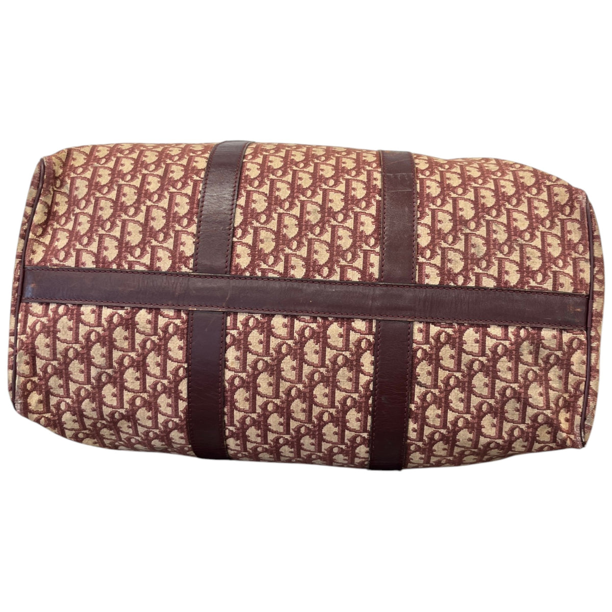 Women's Oblique Boston Travel Bag Burgundy - Photo 9