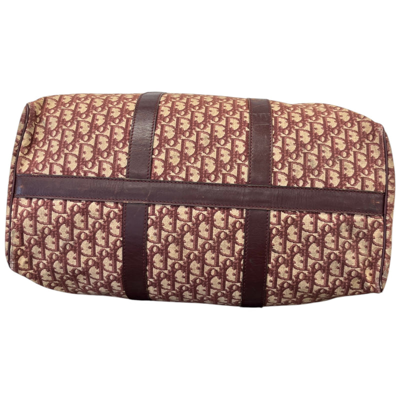 Women's Oblique Boston Travel Bag Burgundy