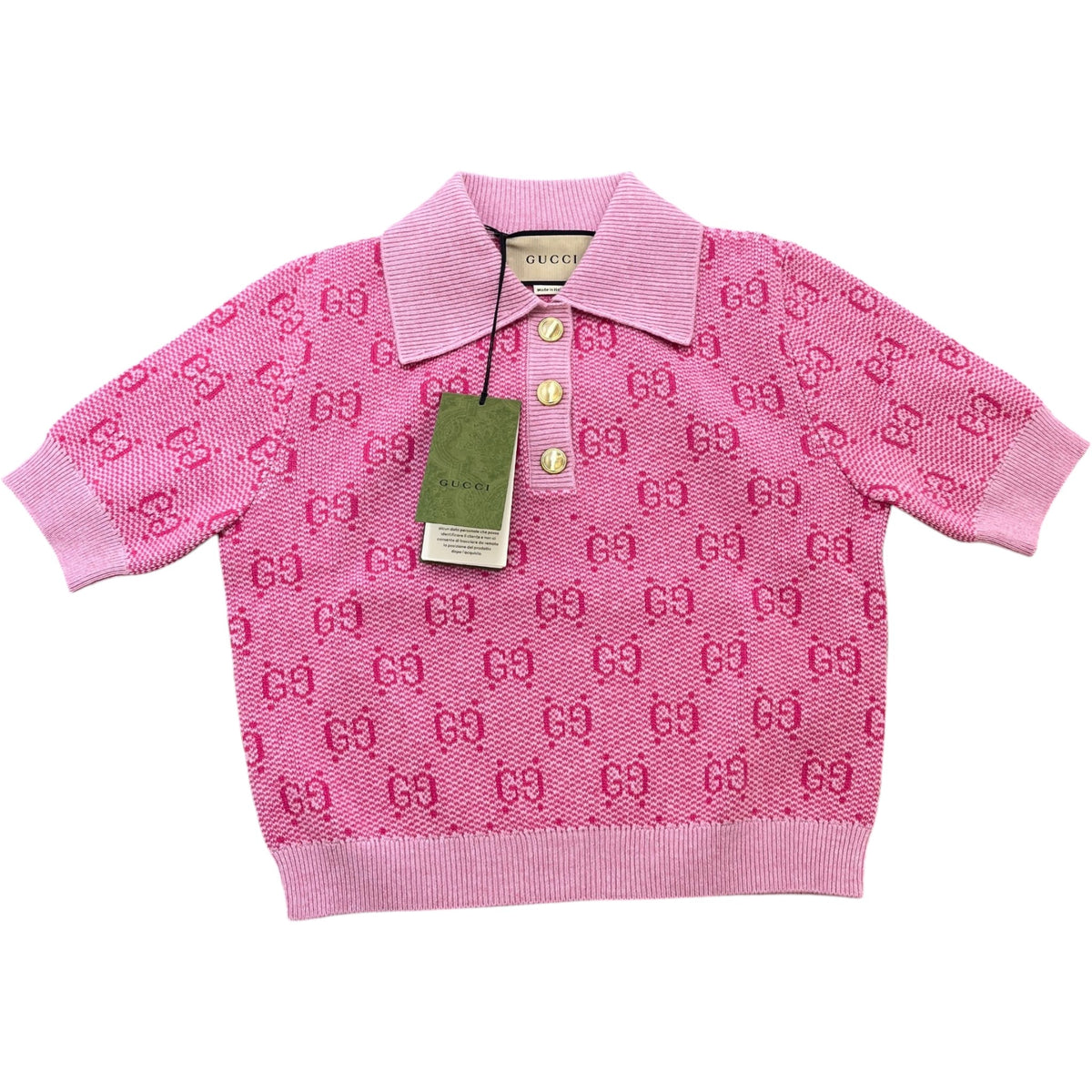 Women's GG Supreme Polo Shirt Pink Size XS / UK 6 - Photo 1