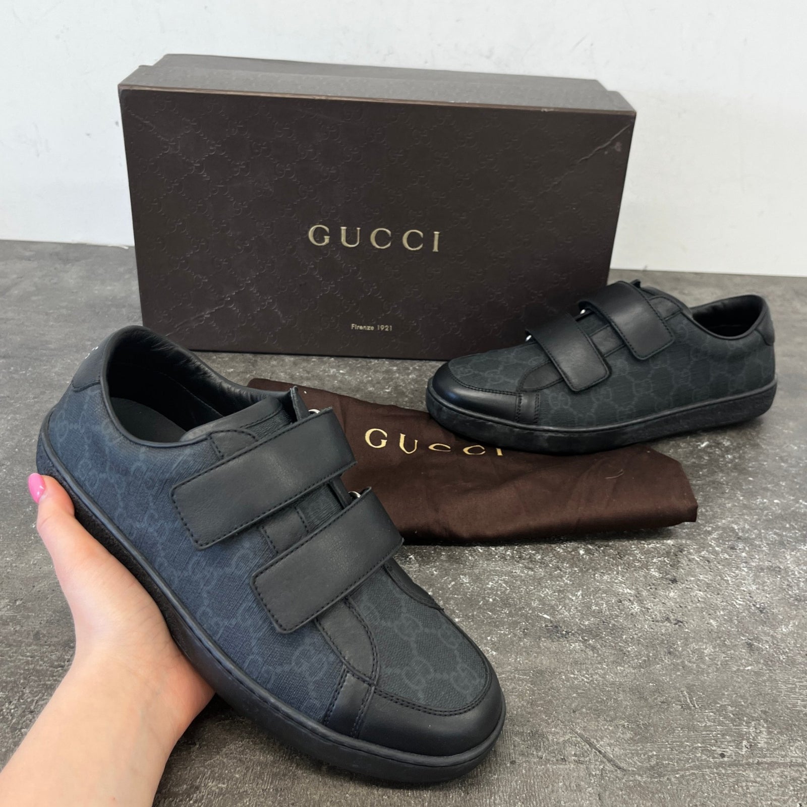 Women's Gg Supreme Ace Low Trainers Black Size EU 38.5 / UK 5.5 - Photo 12