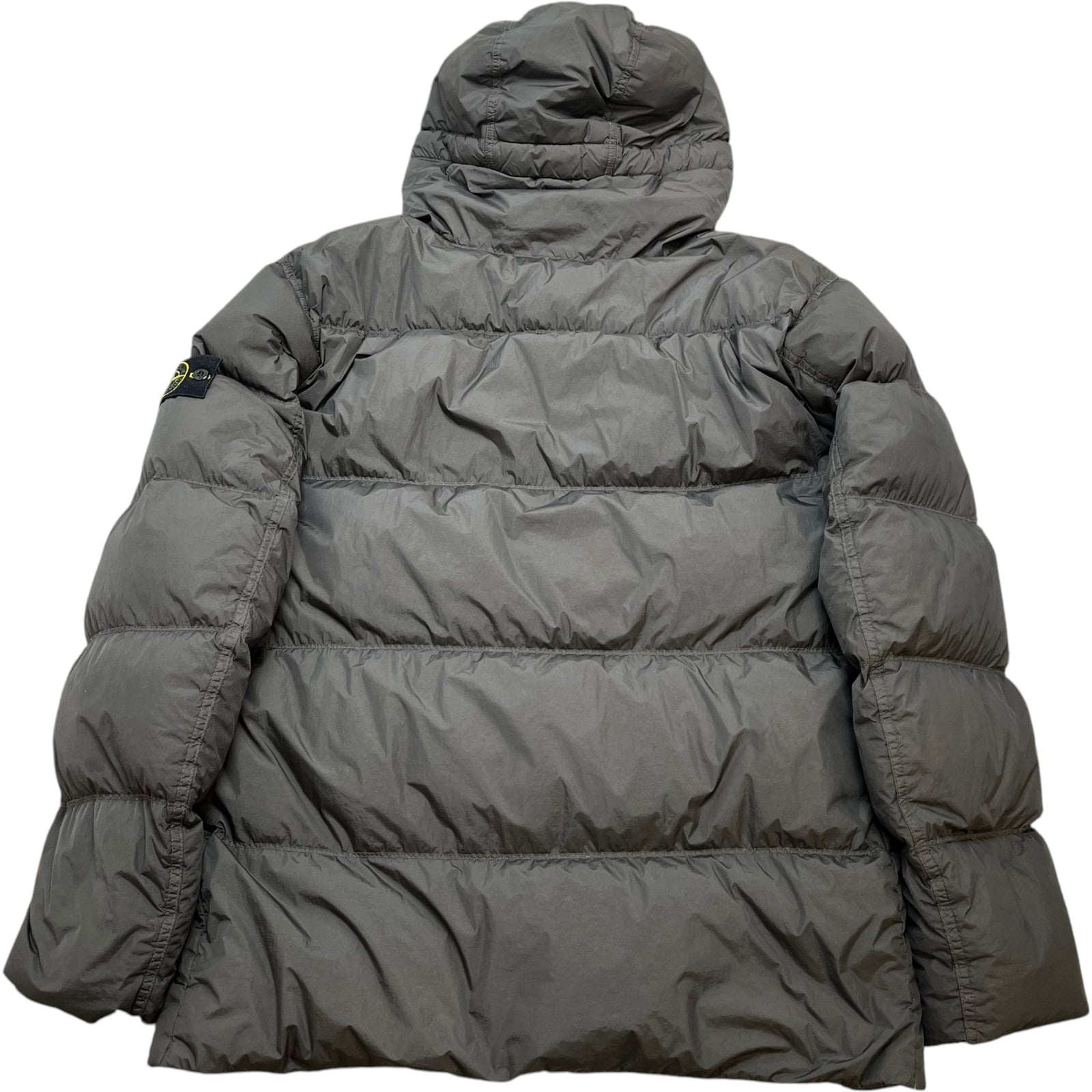 Men's Crinkle Reps Hooded Down Jacket Black Size XXXL - Photo 2