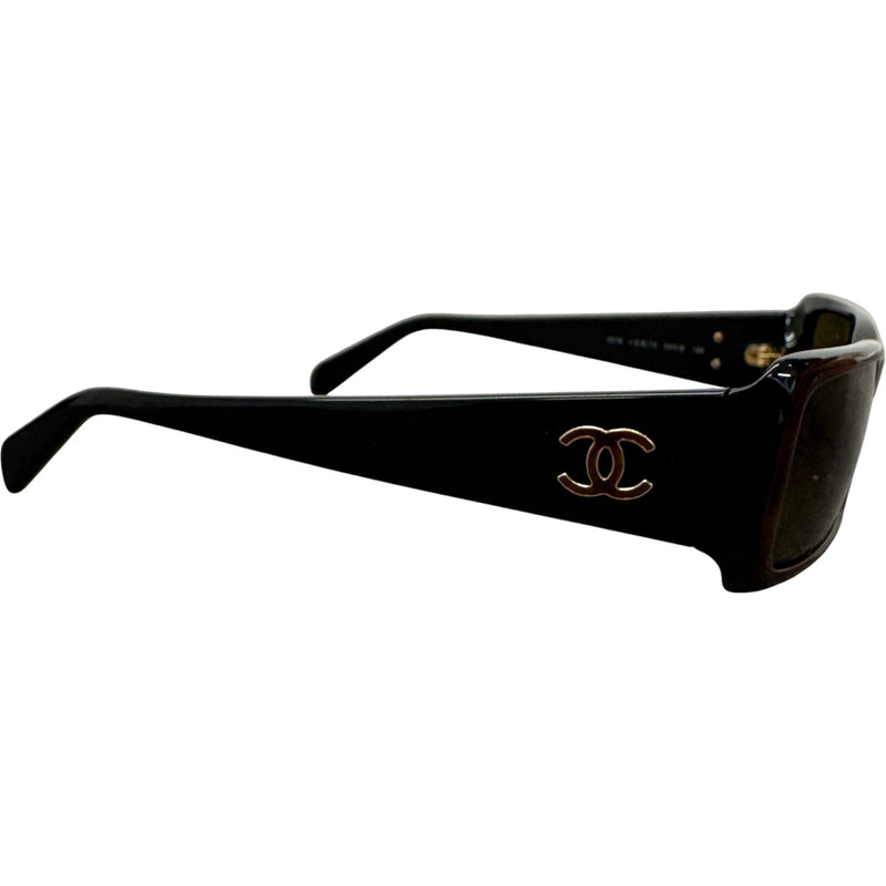 Women's Rectangle-frame CC C818/73 Sunglasses Black