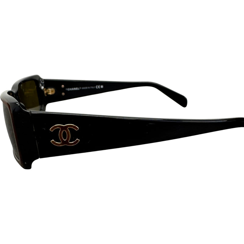 Women's Rectangle-frame CC C818/73 Sunglasses Black
