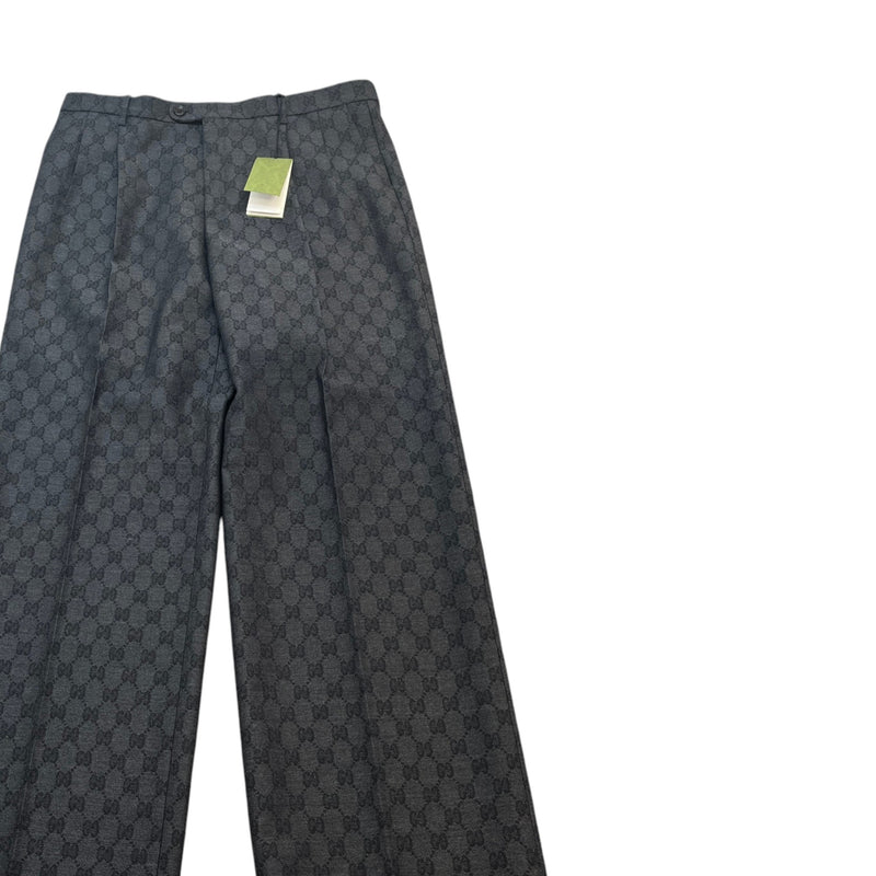 Men's GG Supreme Wide Leg Trousers Grey Size XL / W36