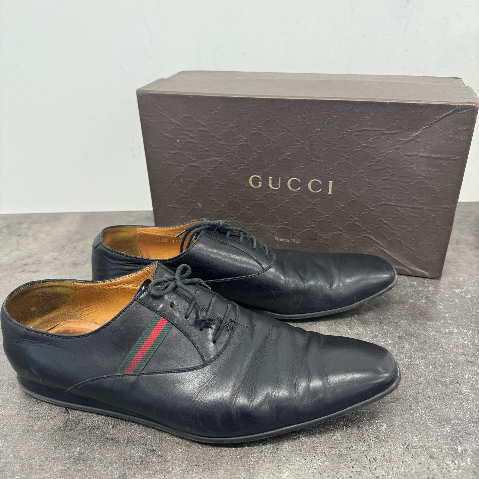 Men's Web Stripe Hebron Loafers Black Size EU 45.5 / UK 11.5 - Photo 10