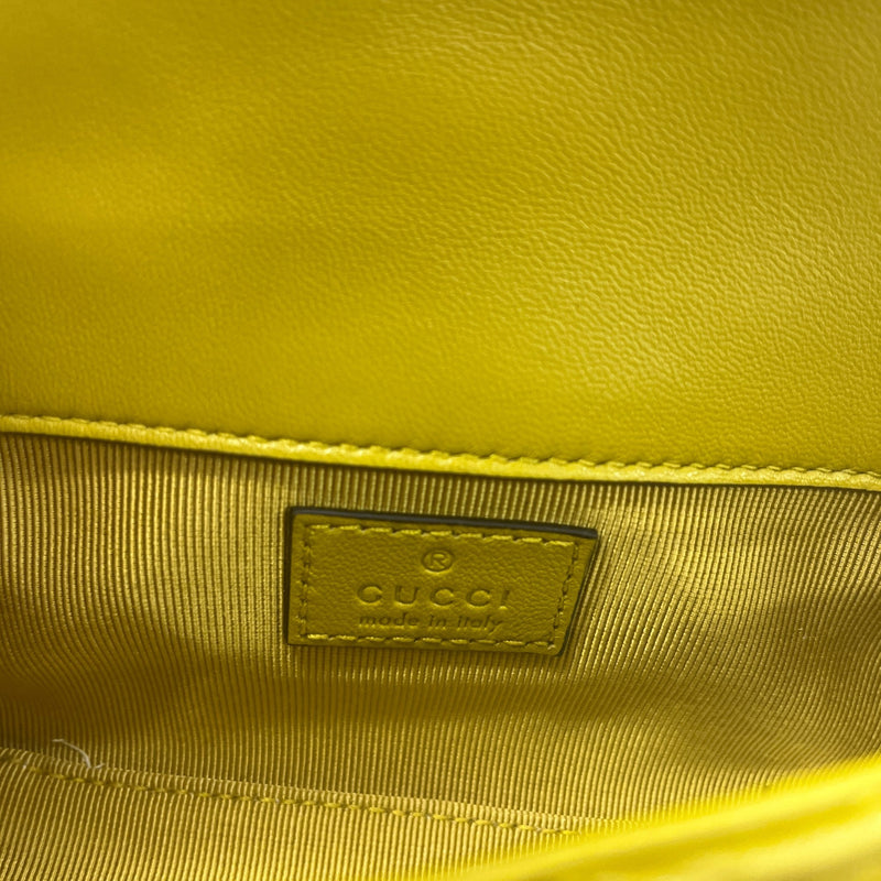 Women's Shoulder GG Marmont Mini Crossbody Bag Yellow