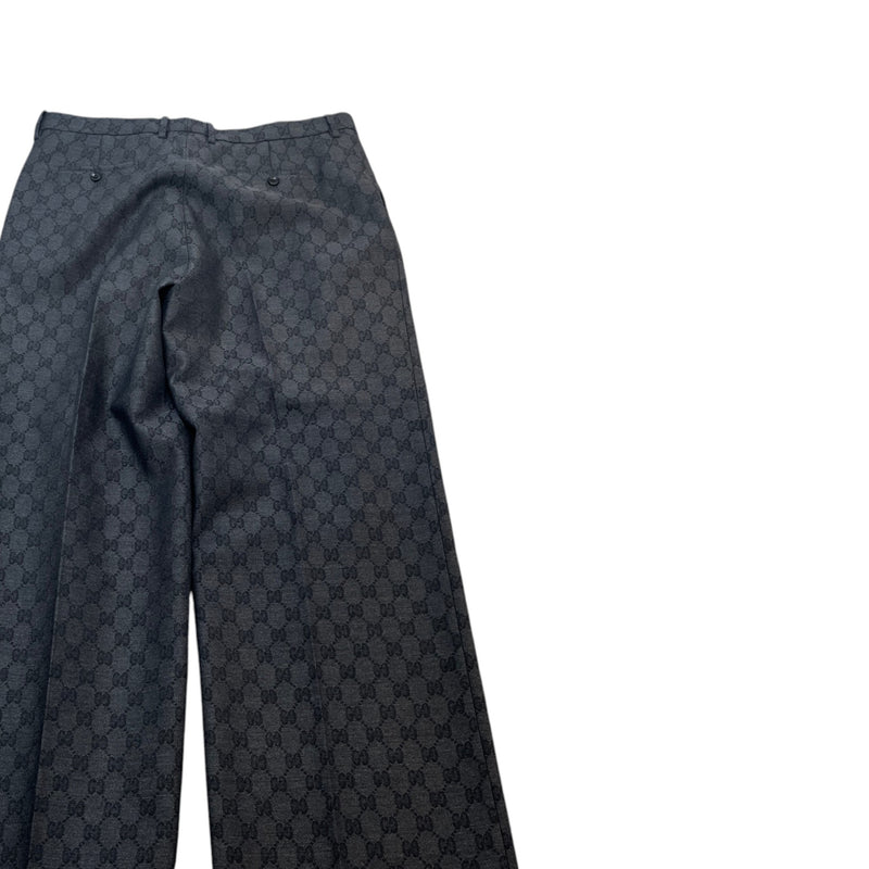 Men's GG Supreme Wide Leg Trousers Grey Size XL / W36