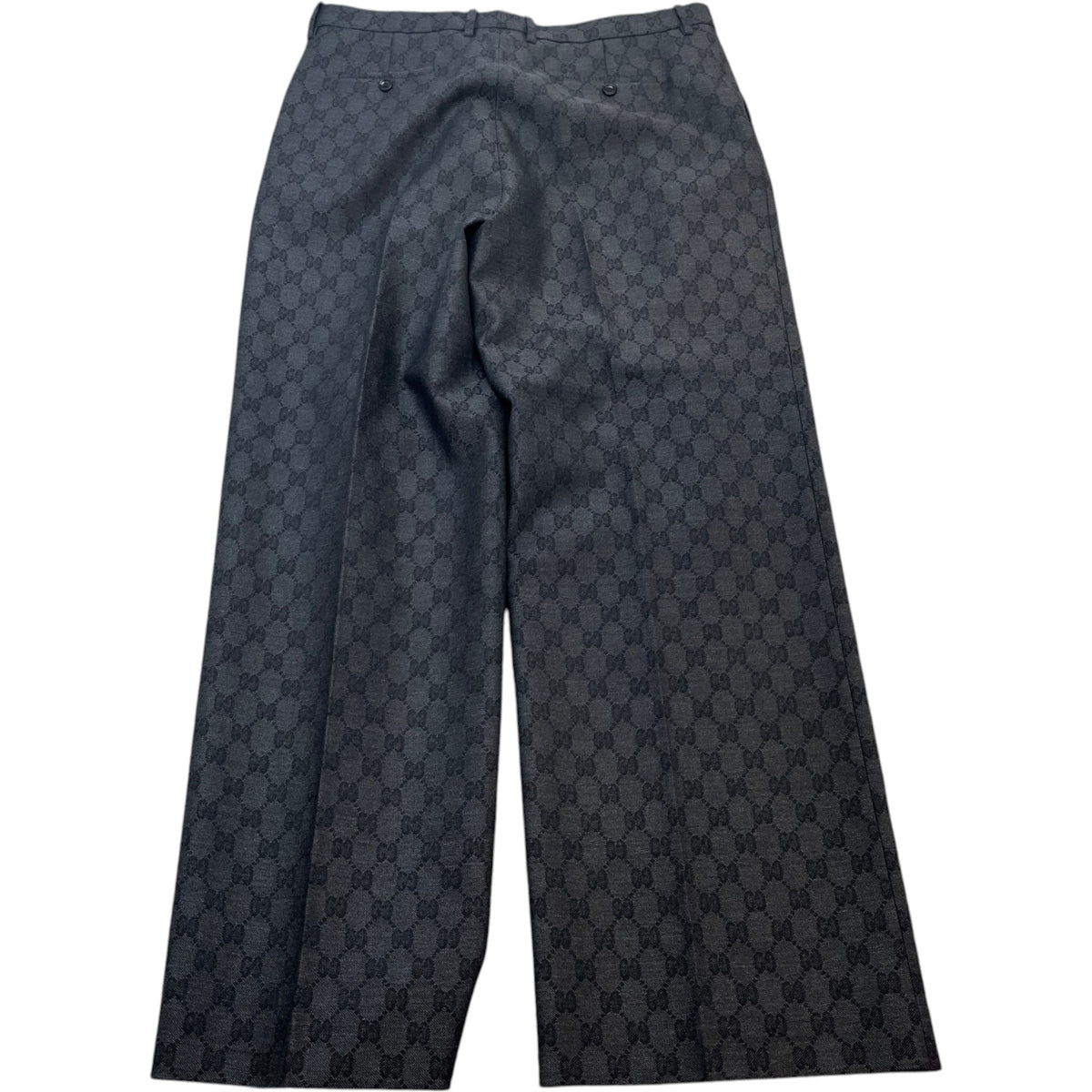 Men's GG Supreme Wide Leg Trousers Grey Size XL / W36 - Photo 2