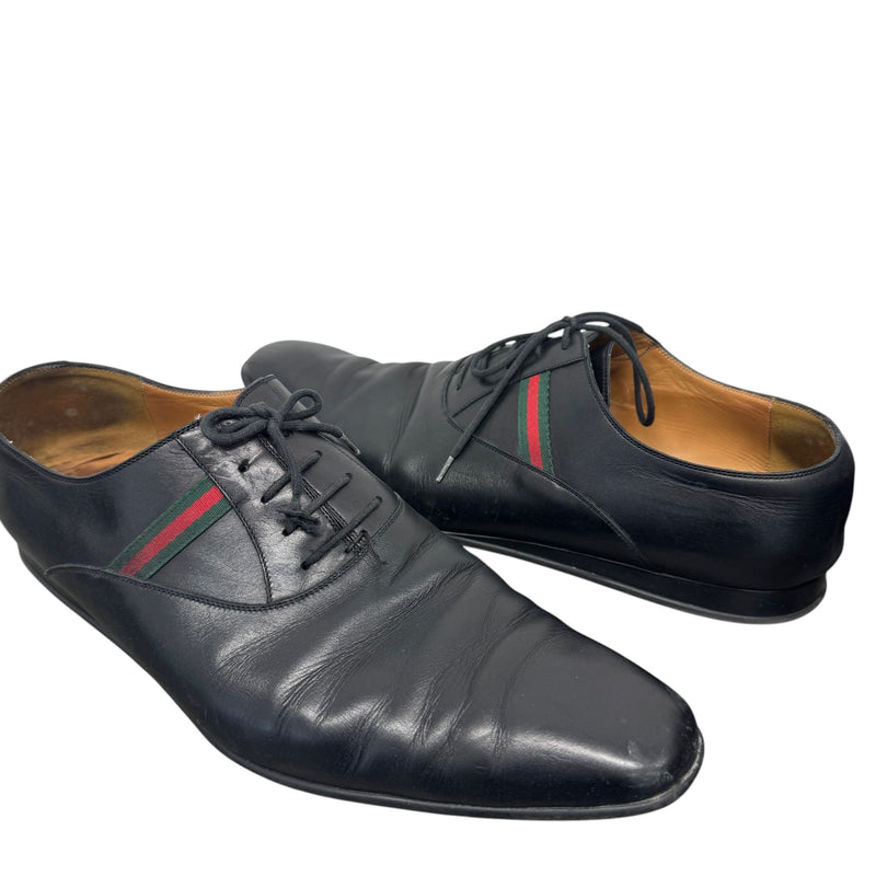 Men's Web Stripe Hebron Loafers Black Size EU 45.5 / UK 11.5