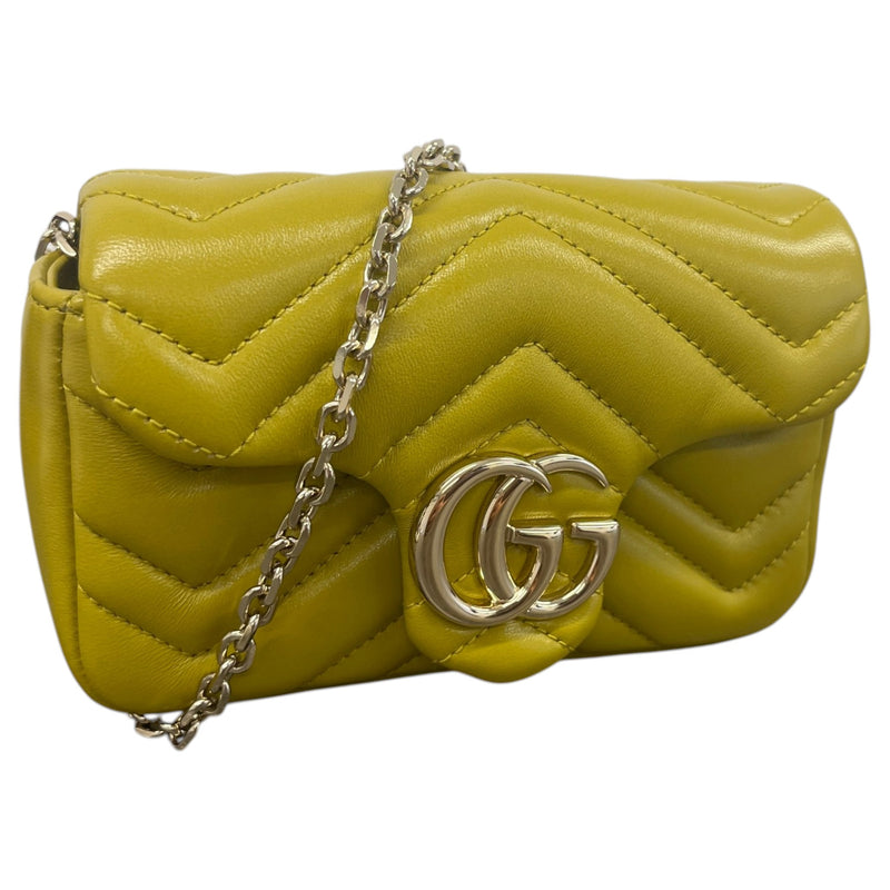 Women's Shoulder GG Marmont Mini Crossbody Bag Yellow