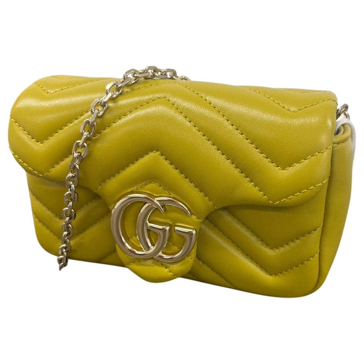 Women's Shoulder GG Marmont Mini Crossbody Bag Yellow - Photo 5