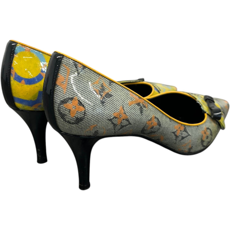 Women's Monogram Textile Pump Heels Multi-Coloured Size EU 39 / UK 6